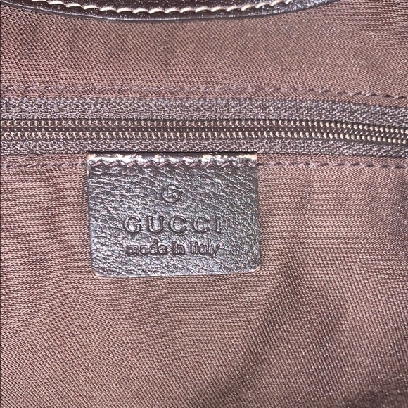 Gucci Brown and Green Monogram Tote Like New Authentic - Picture 11 of 15